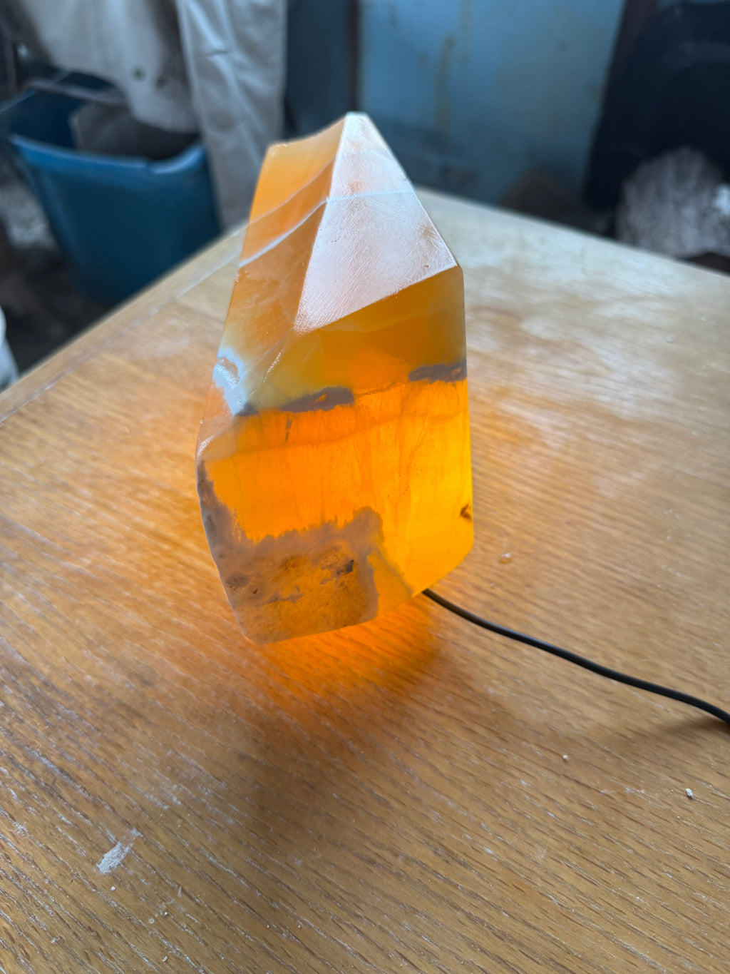Deep orange glow rock
