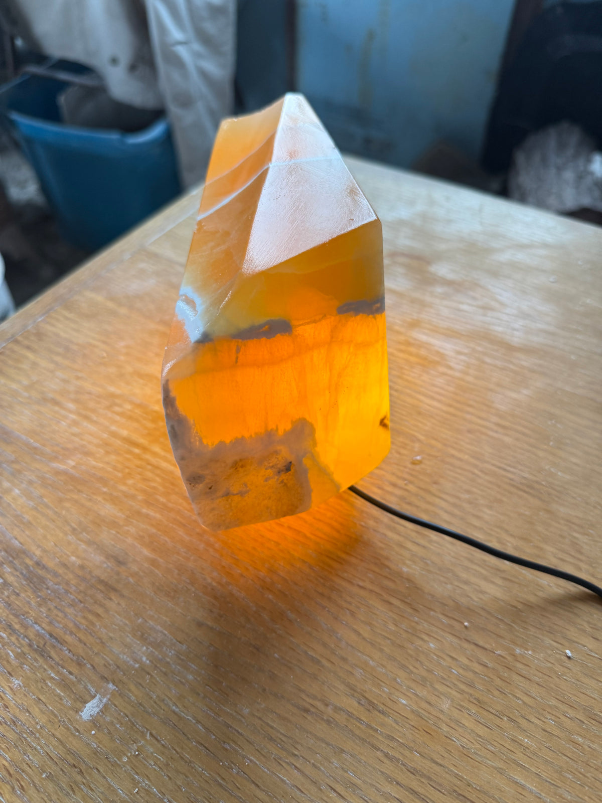 Deep orange glow rock