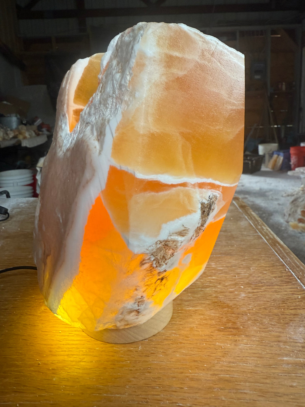 Deep Orange glow lamp