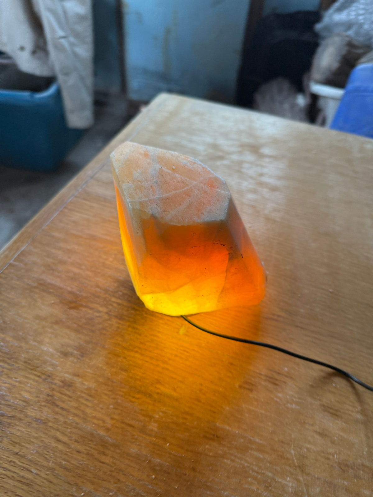 Honeycomb calcite glow rock