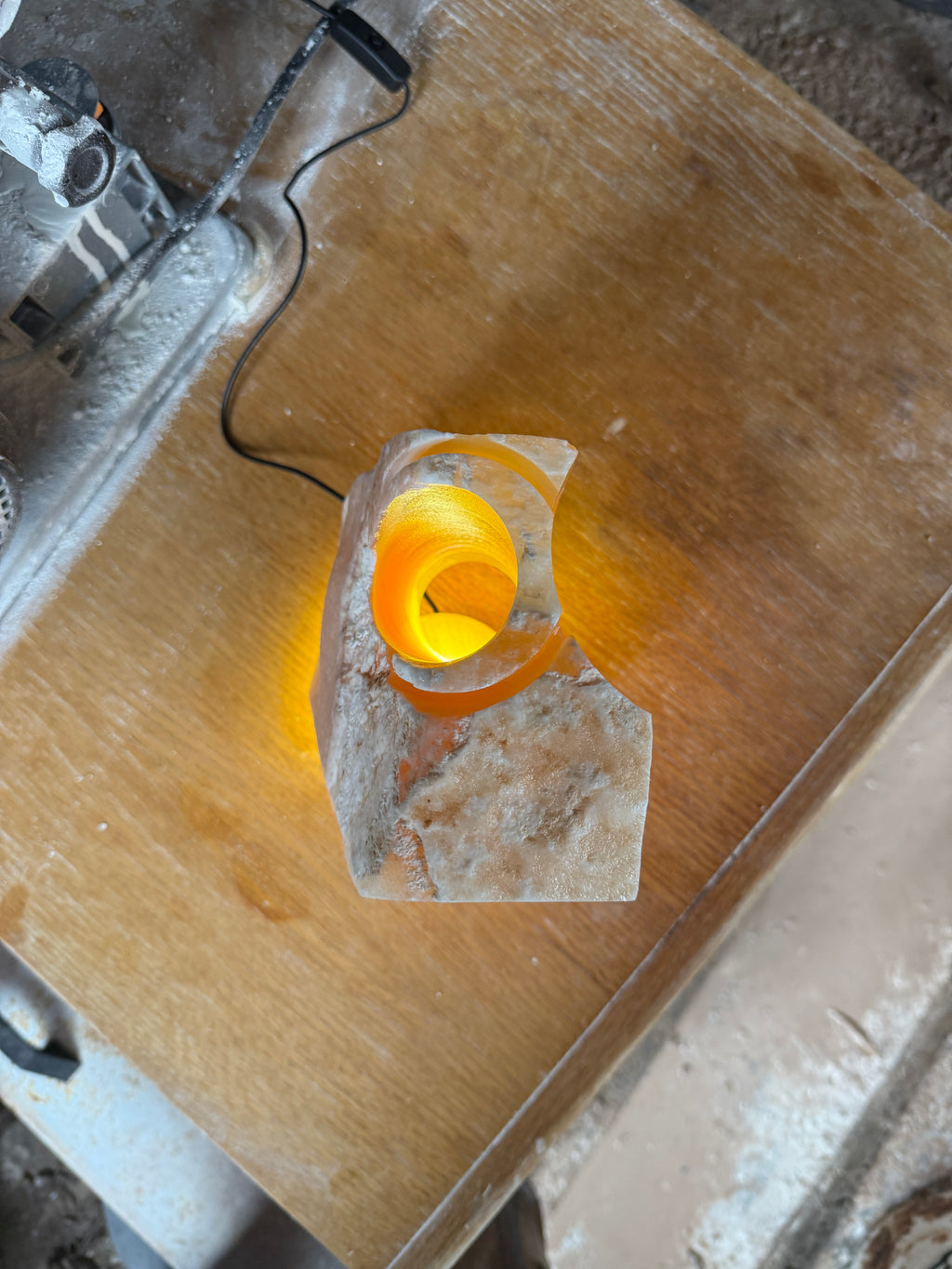 Deep Orange glow lamp