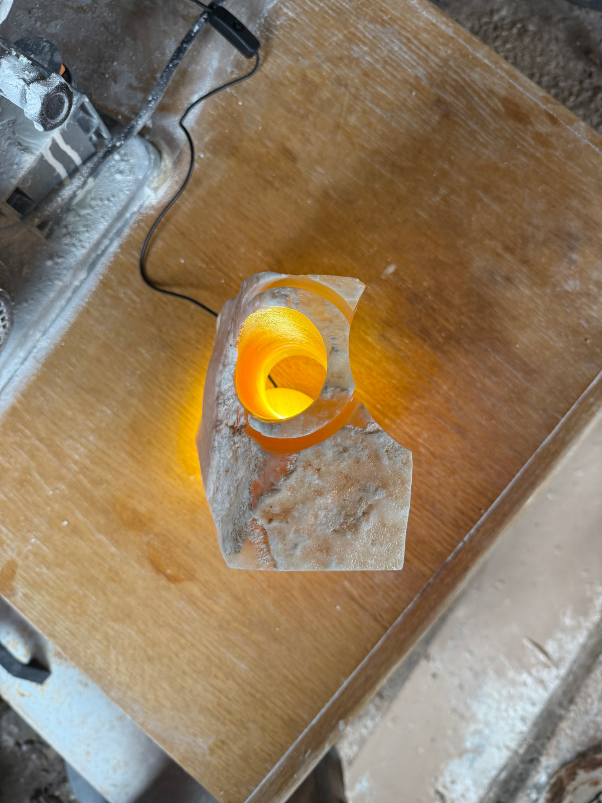 Deep Orange glow lamp
