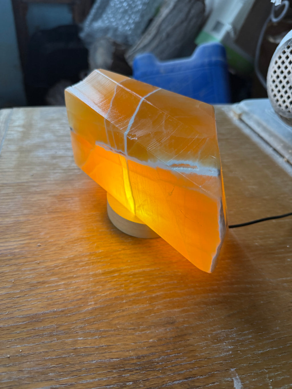Deep orange glow rock