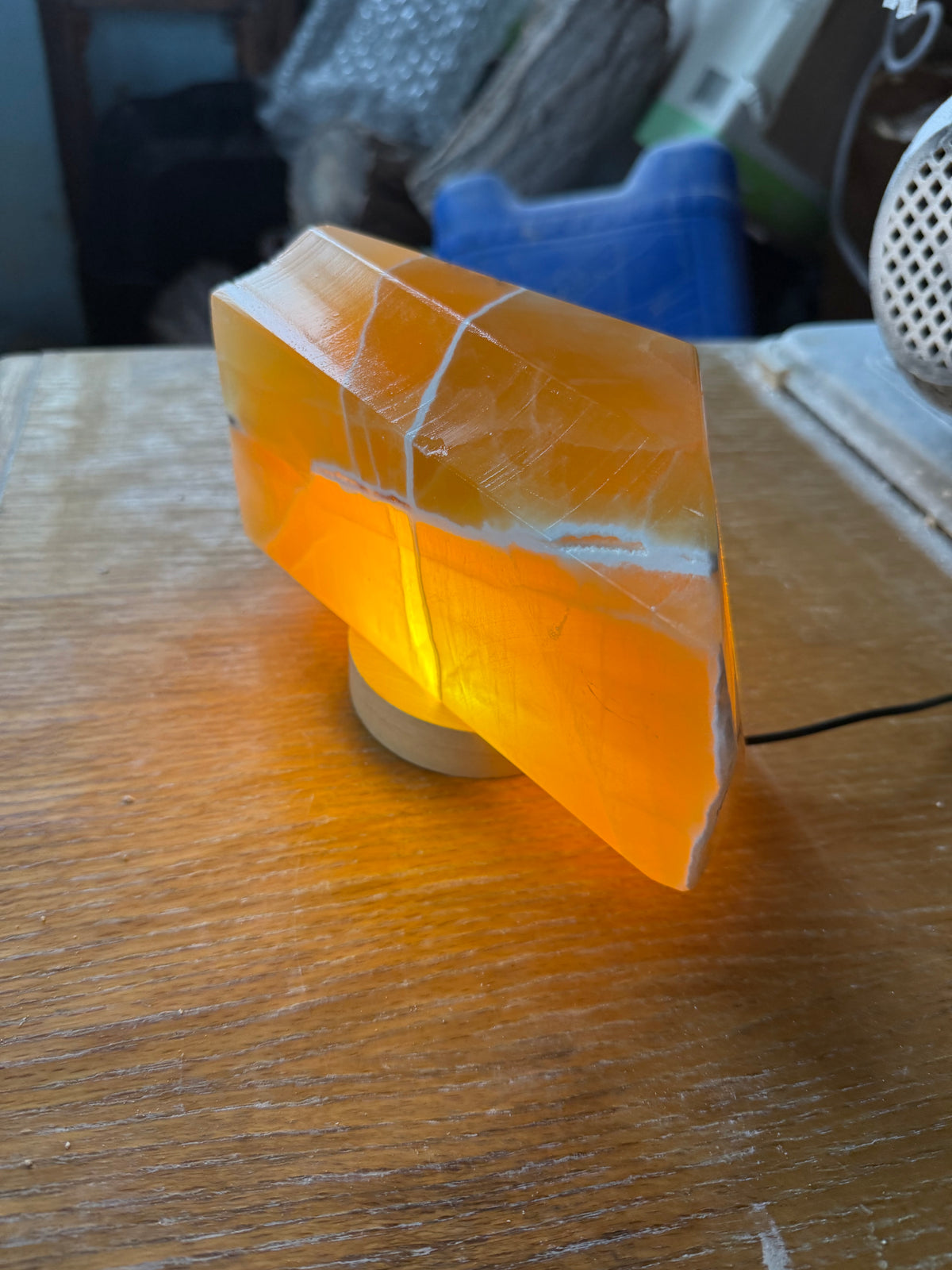 Deep orange glow rock