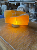 Deep orange glow rock