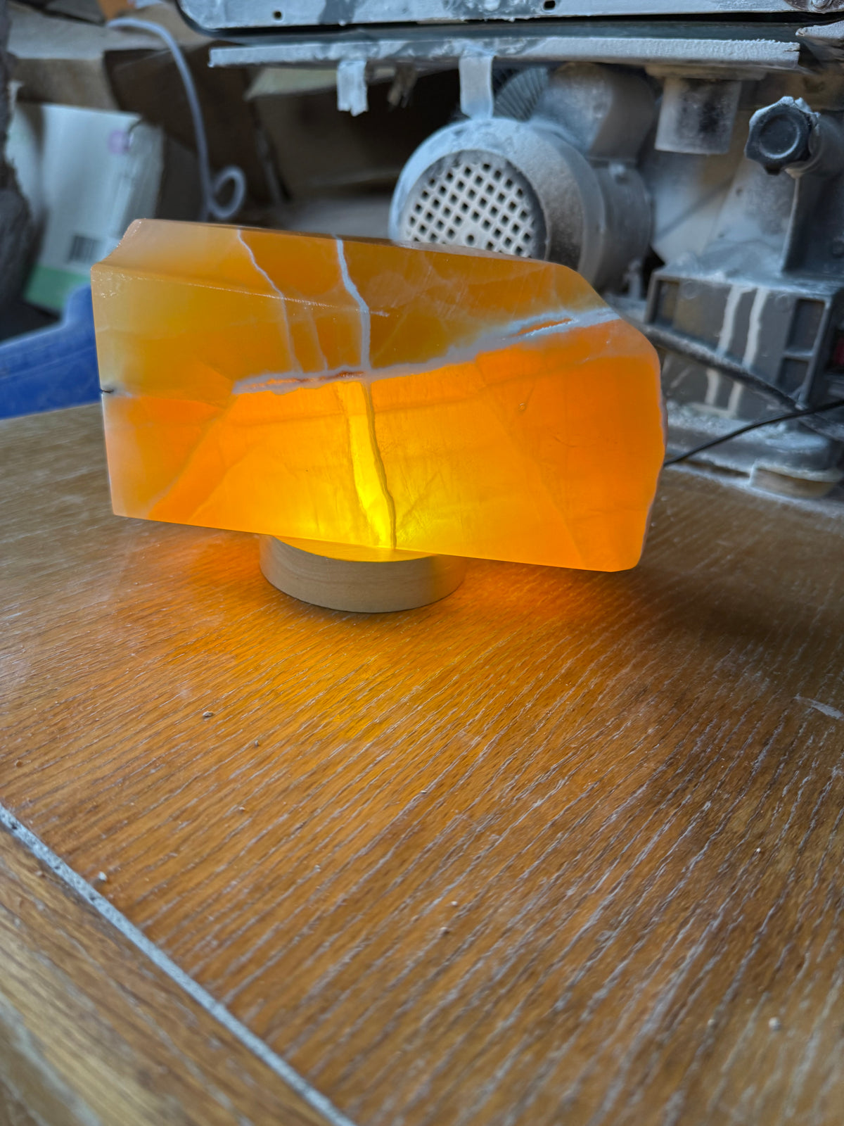 Deep orange glow rock