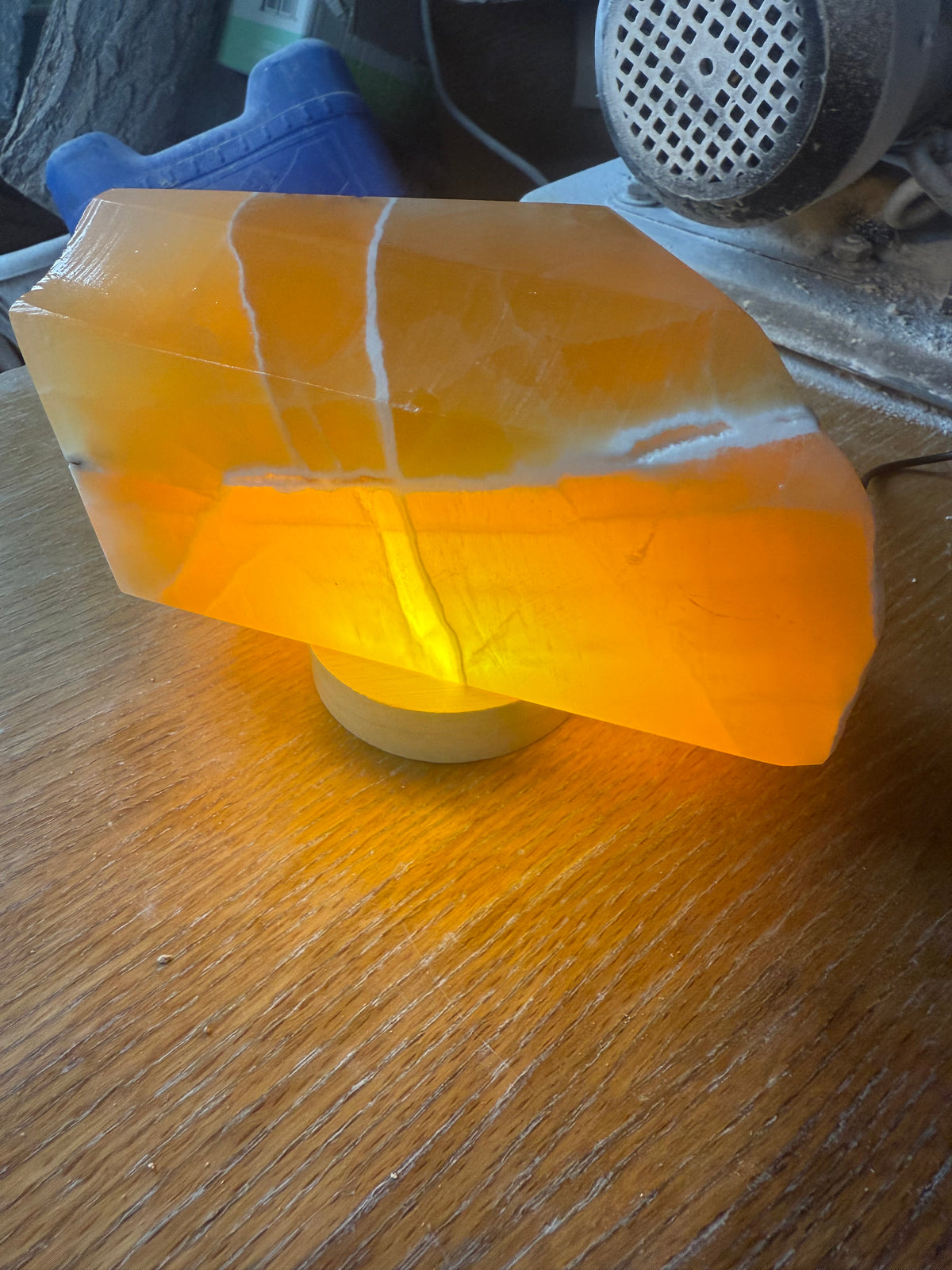 Deep orange glow rock